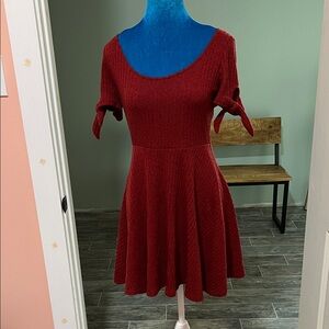 Lulu's Rich Red Mini Dress